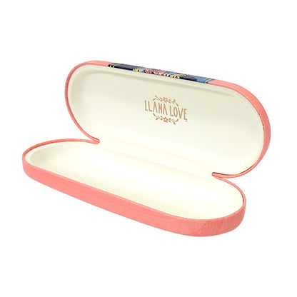 Llama Love ラマモチーフのファンシーなのメガネケース, LF026