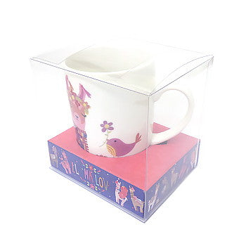 Llama Love ラマモチーフのファンシーなマグカップ, LH006