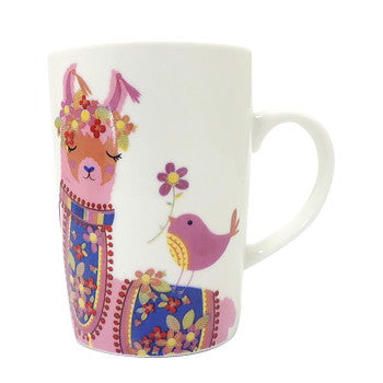 Llama Love ラマモチーフのファンシーなマグカップ, LH006