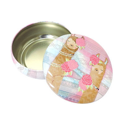 Llama Love ラマモチーフのファンシーなメタル小物入れ, LH009