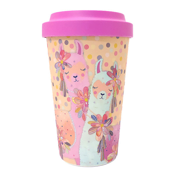 Llama Love ラマモチーフのファンシーなタンブラー, LH024