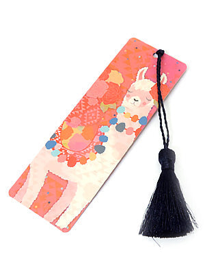 Llama Love ラマモチーフのファンシーなブックマーク, LS014