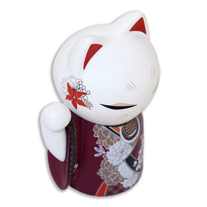 MNFL004, Manekineko ドール 置物 フィギュア 人形 招き猫 着物(KANA)