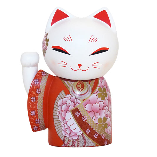 MNFL006, Manekineko doll figurine figure doll maneki-neko kimono (HARU)