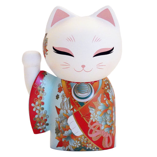 MNFL007, Manekineko doll figurine figure doll maneki-neko kimono (HOSHI)