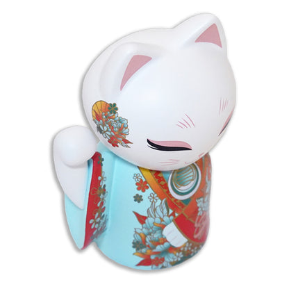 MNFL007, Manekineko ドール 置物 フィギュア 人形 招き猫 着物(HOSHI)