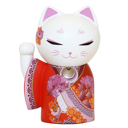 MNFL008, Manekineko ドール 置物 フィギュア 人形 招き猫 着物(EMI)