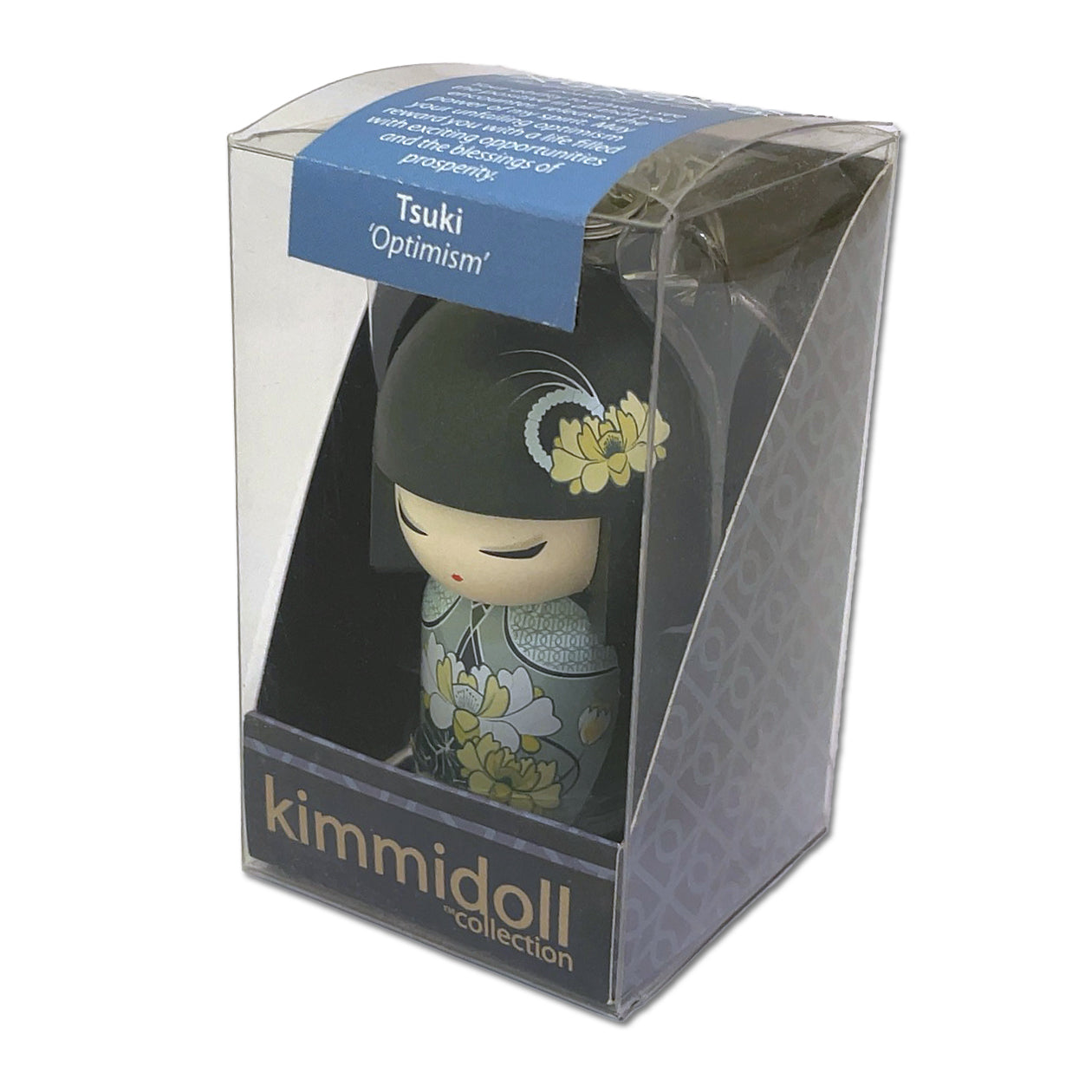 Kimmidoll 日本の女性の名前が付けられたこけしのキーホルダー(TSUKI), TGKK140