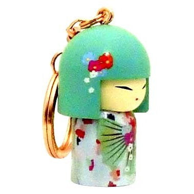 Kimmidoll 日本の女性の名前が付けられたこけしのキーホルダー(SHIGEKO), TGKK177