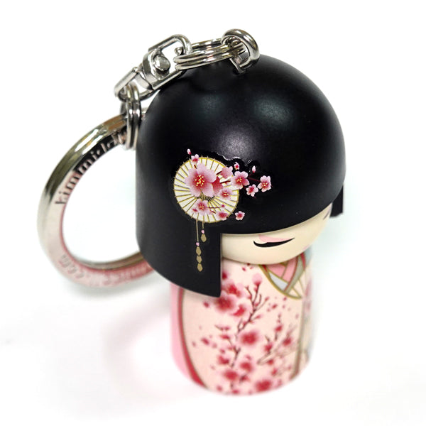 TGKK281, Kimmidoll Keychain Figure Kokeshi Doll (SAKURA)